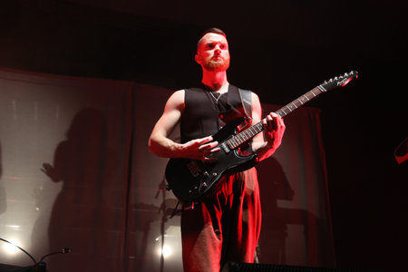 MINSK, BELARUS - March 12: Group HURTS performs on stage, March 12, 2016 in Minsk, Belarus