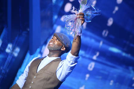 VITEBSK, BELARUS - JULY 17: French singer Willy William performs during the 25th Slavyansky Bazar Festival on July 17, 2016 in Vitebsk, Belarusのeditorial素材