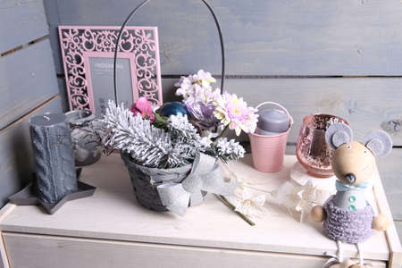 Interior decorations for the winter holydaysの写真素材