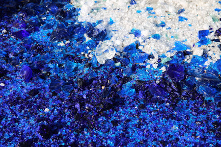 Blue and white glass particles background