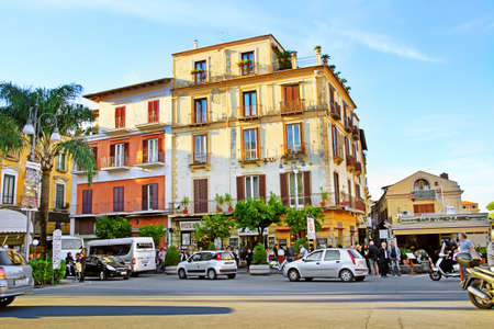 SORRENTO, ITALY - OCTOBER 9, 2016: street view in Sorrento, Italyのeditorial素材