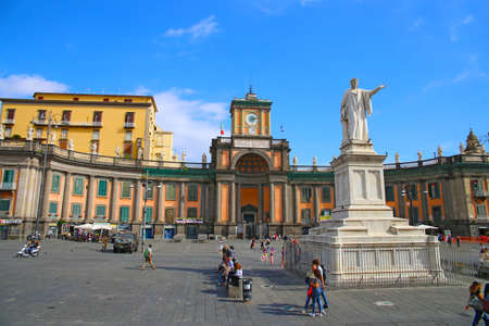 NAPLES, ITALY - October 9, 2016: Naples sunny street view. Italy, Europeのeditorial素材