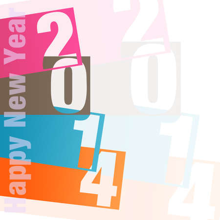 New Year design; number in colour paper-1の写真素材