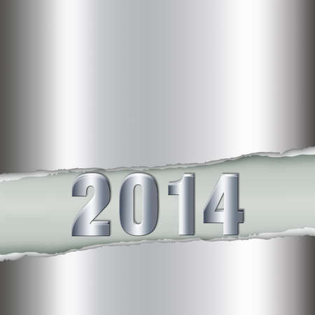 New Year design with metal background and number-1の写真素材