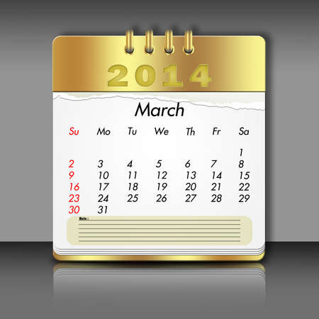 Paper March Calendarの写真素材