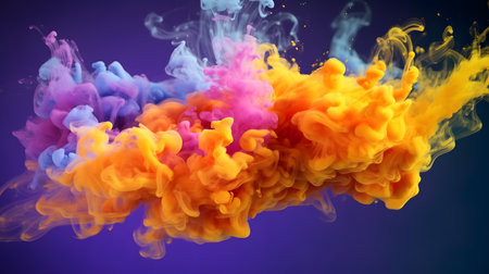 Color Powder Exploding. paint splash. color mist. high qualityの写真素材