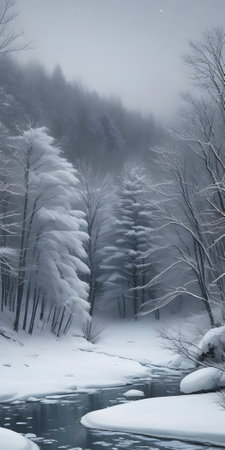 Beautiful winter landscapeの素材