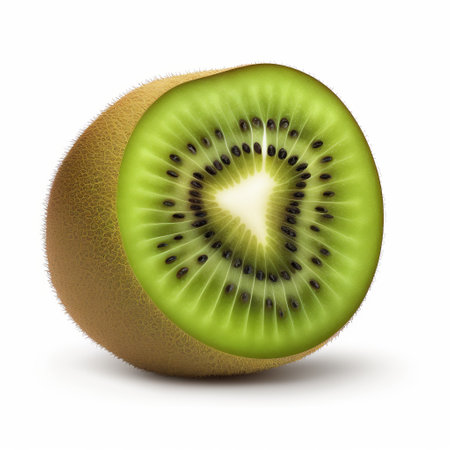 Kiwi fruit isolated on white background.の素材