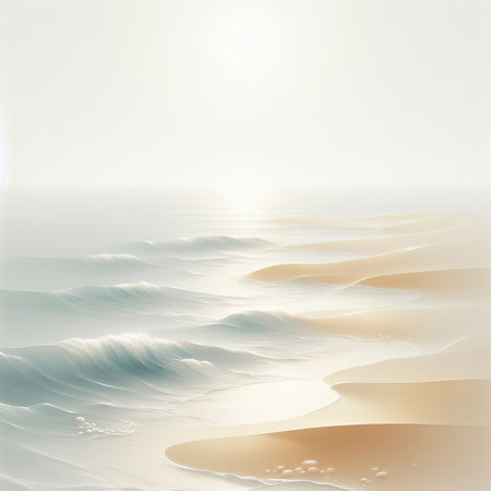 Beautiful seascape with sand dunes. Print artの素材