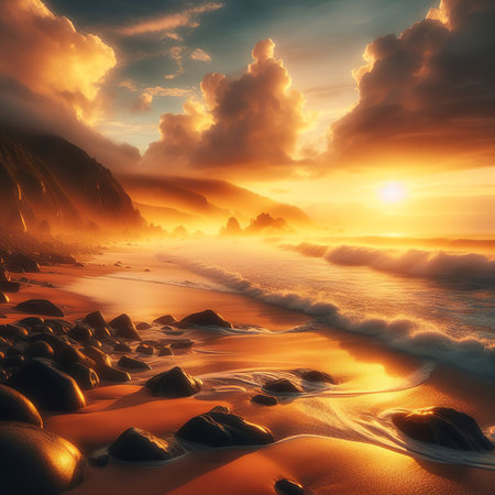 Beautiful seascape. Composition of nature. Beautiful nature background.の素材