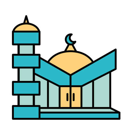 Minimalist mosque vector illustration for poster design or otheのイラスト素材