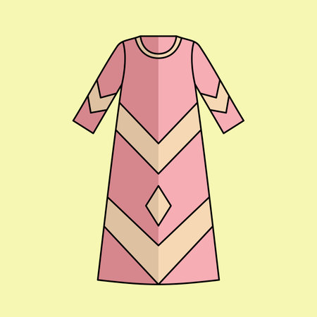 Fashionable dress for women. Vector illustration in flat style.のイラスト素材