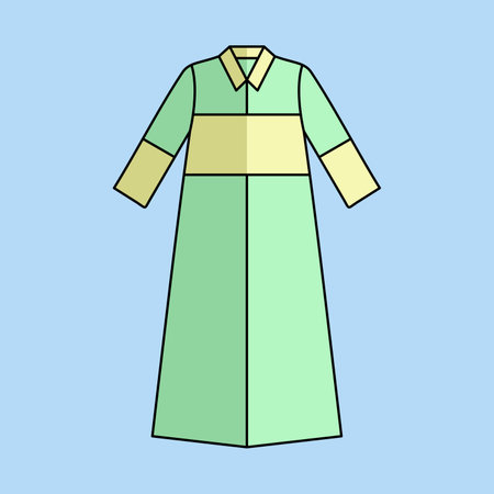 Isolated women's dress on a blue background. Vector illustration.のイラスト素材