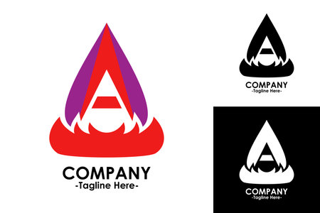 company logo icon element template fire flame vector graphic art illustration creative ideaのイラスト素材