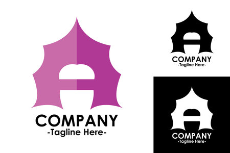 company logo icon element template vector graphic art design purple magenta colorのイラスト素材
