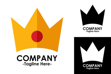 Crown logo design. Crown logo template. Crown vector icon.のイラスト素材