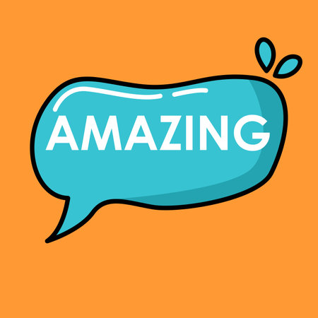 Handwriting text writing Amazing. Concept meaning Having a great feeling or feeling about something amazing.のイラスト素材