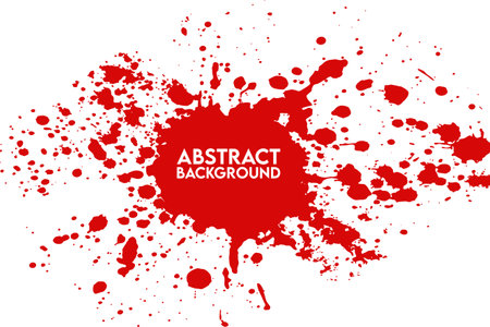Abstract grunge background with red splashes and space for your textのイラスト素材