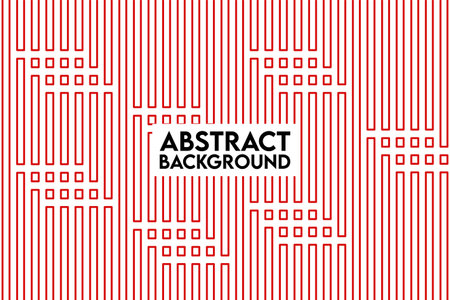 Abstract geometric background. Vector illustration. Red and white stripes on white background.のイラスト素材