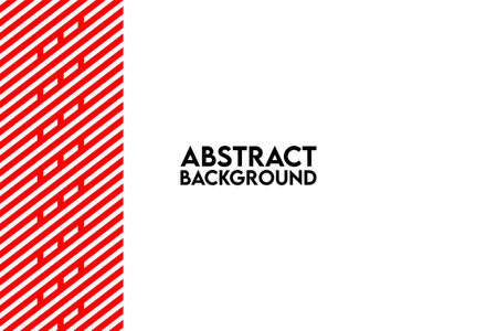 Abstract geometric background. Red and white stripes. Vector illustration for your design.のイラスト素材