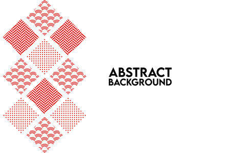 Abstract geometric background with red rhombus pattern. Vector illustration.のイラスト素材