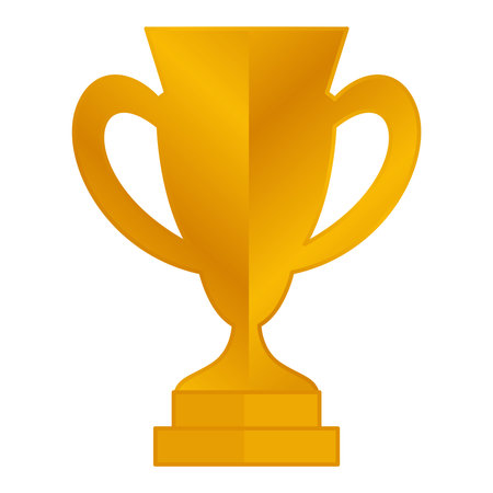 Elegant gold color championship trophyのイラスト素材