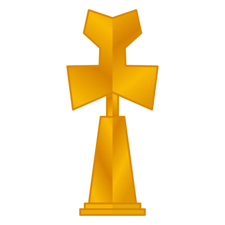 Elegant gold color championship trophyのイラスト素材