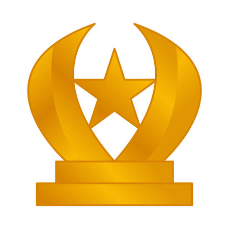 Elegant gold color championship trophyのイラスト素材