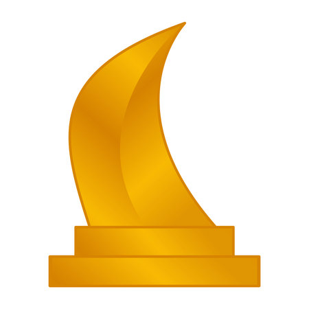 Elegant gold color championship trophyのイラスト素材