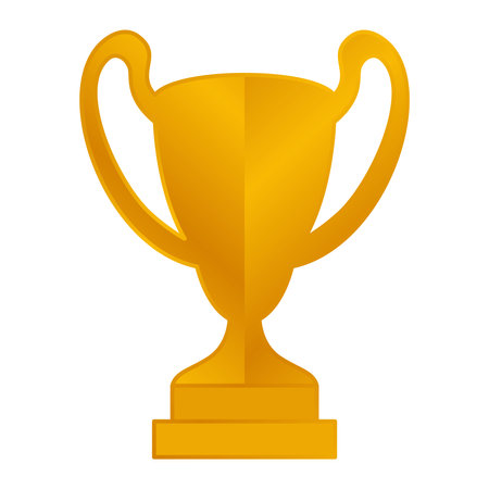 Elegant gold color championship trophyのイラスト素材