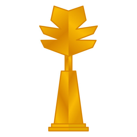 Elegant gold color championship trophyのイラスト素材