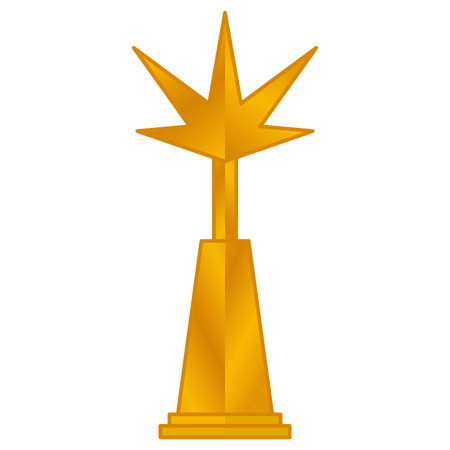 Elegant gold color championship trophyのイラスト素材