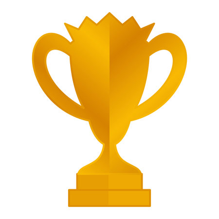 Elegant gold color championship trophyのイラスト素材
