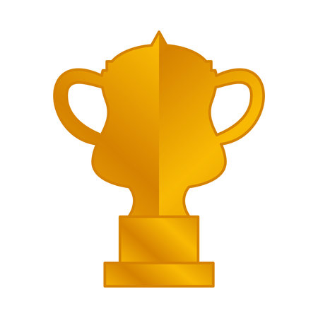 Elegant gold color championship trophyのイラスト素材