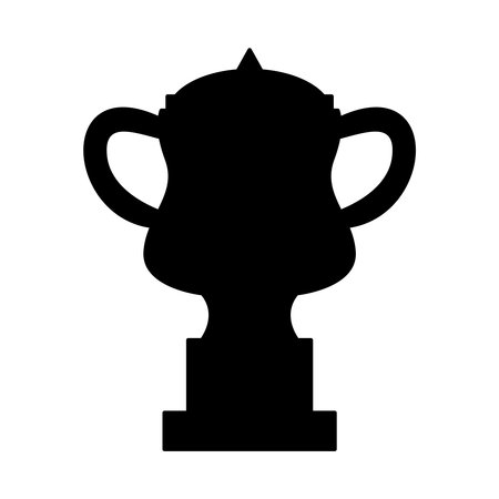 Trophy cup black simple icon isolated on white background for web designのイラスト素材