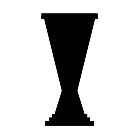 trophy icon image vector illustration design  black and  white colorのイラスト素材