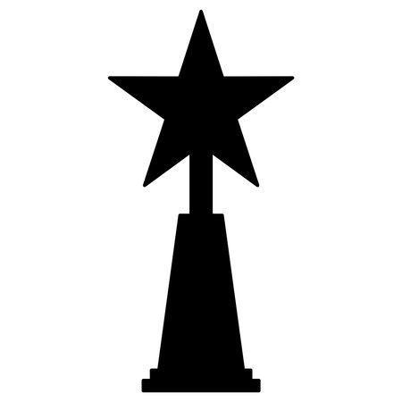 Star Award vector icon. Style is flat icon symbol, black color, white background.のイラスト素材