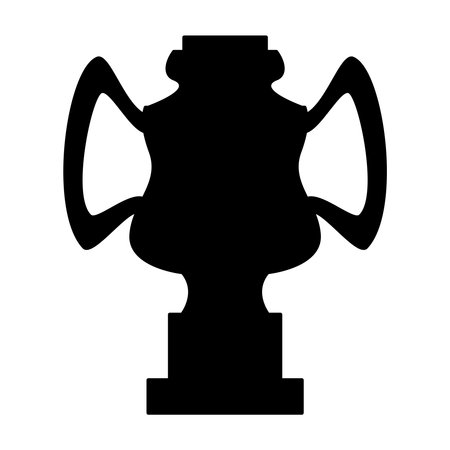 Trophy cup black simple icon isolated on white background for web designのイラスト素材