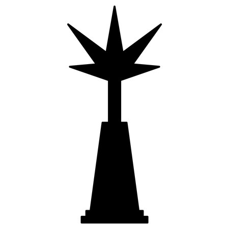 Trophy vector icon. Flat black symbol. Pictogram is isolated on a white background. Designed for web and software interfaces.のイラスト素材