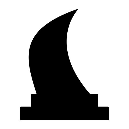 Silhouette of a chess piece on a white background. Vector illustrationのイラスト素材