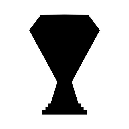 trophy cup award isolated icon vector illustration design  black and whiteのイラスト素材