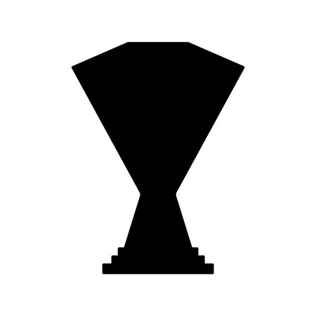trophy cup award isolated icon vector illustration design  black and whiteのイラスト素材
