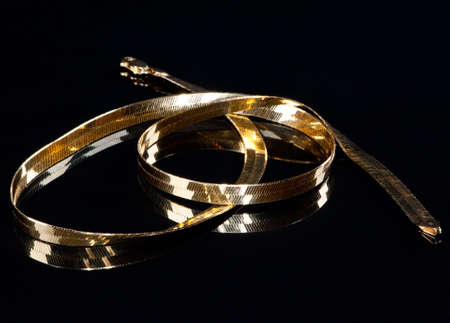 A precious golden stringの写真素材