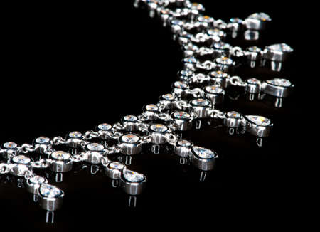 A diamond necklace (close-up)の写真素材