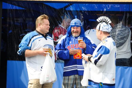 MINSK, BELARUS - MAY 10, 2014  The World Ice Hockey Championship in Minsk - a look from withinのeditorial素材