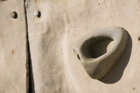 close-up of an artificial hold on a sport climbing wallの写真素材