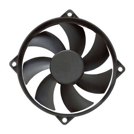 computer fan isolated on white background with clipping pathの写真素材