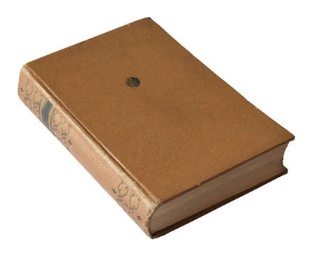 old book isolated on white background with clipping pathの写真素材