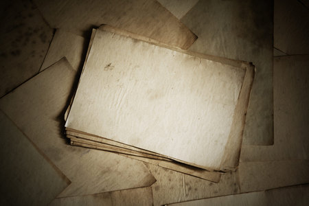 stack of old papersの写真素材