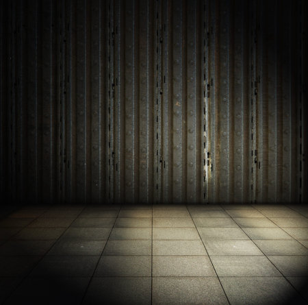 old grunge metallic interiorの写真素材